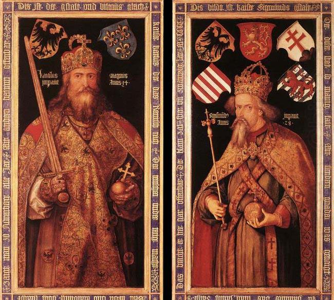 Emperor Charlemagne and Emperor Sigismund, Albrecht Durer
